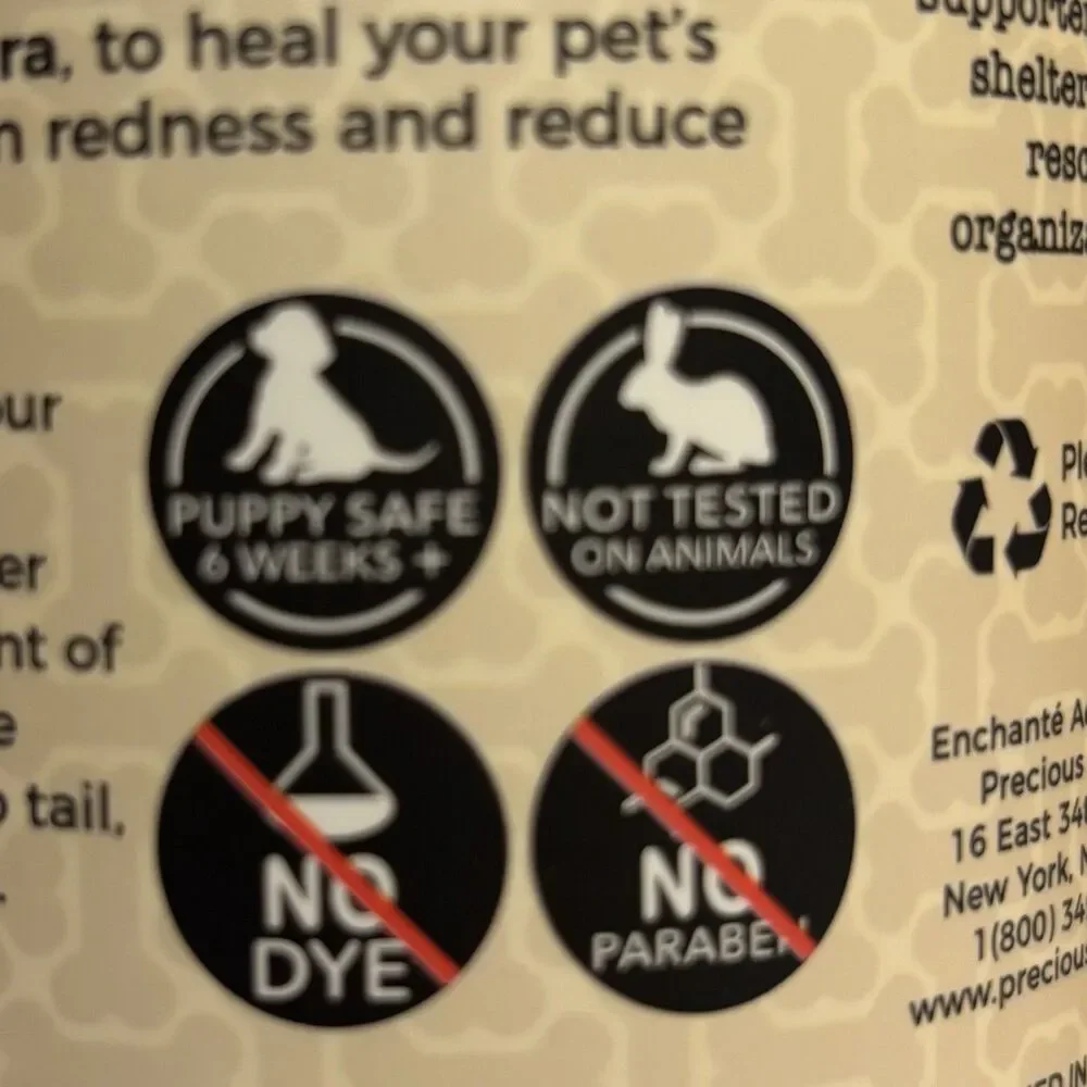 Precious Tails Pet Shampoo Skin Healing Repair Extra Care Reduce Dander Qty Of 2